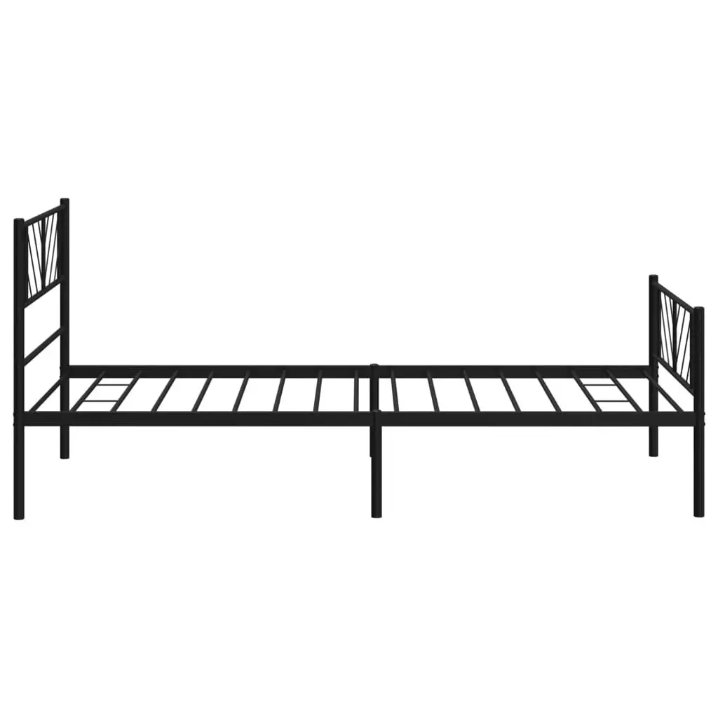 Metal Bed Frame Slatted Base King Single 107x203 cm Black