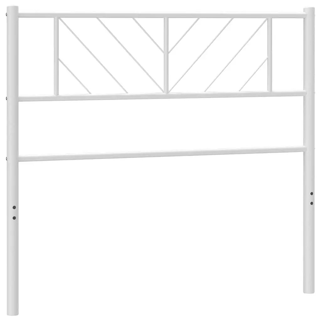 Metal Headboard White 90cm Sturdy Steel Frame