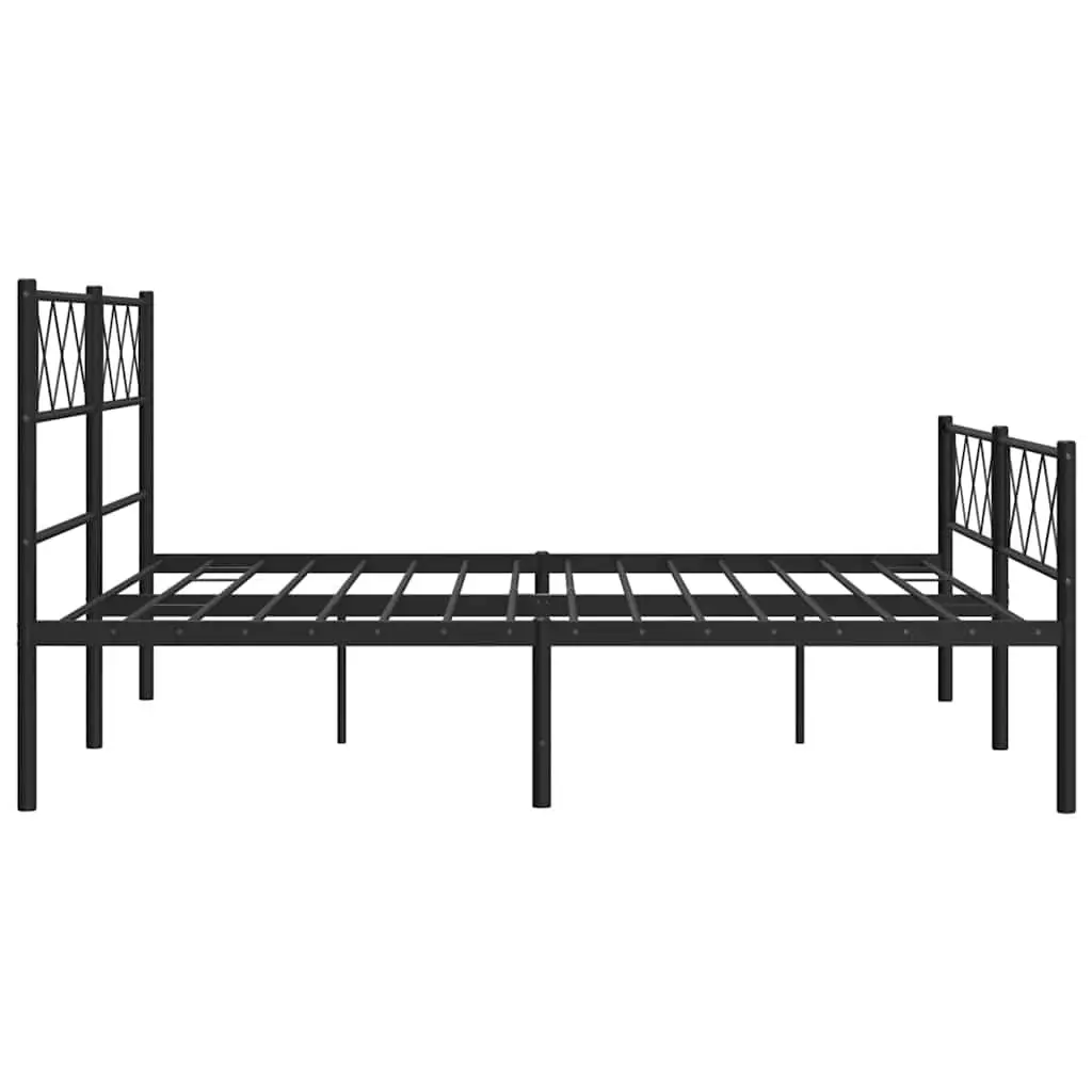 Black Metal Bed Frame 135x190cm
