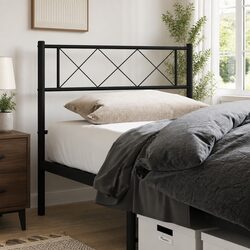 Metal Headboard Black 107cm Bed Frame Head Board Bedroom Furniture