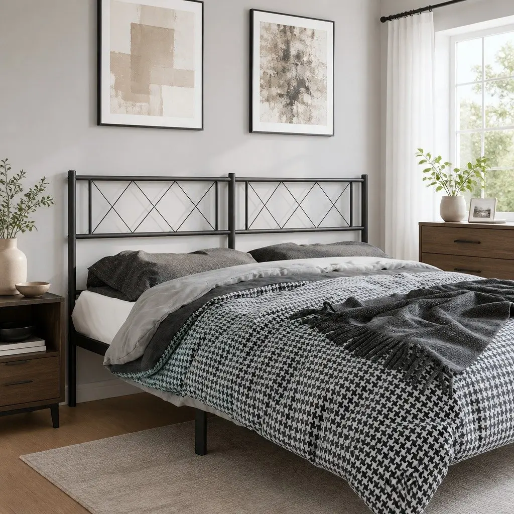 Black Metal Headboard