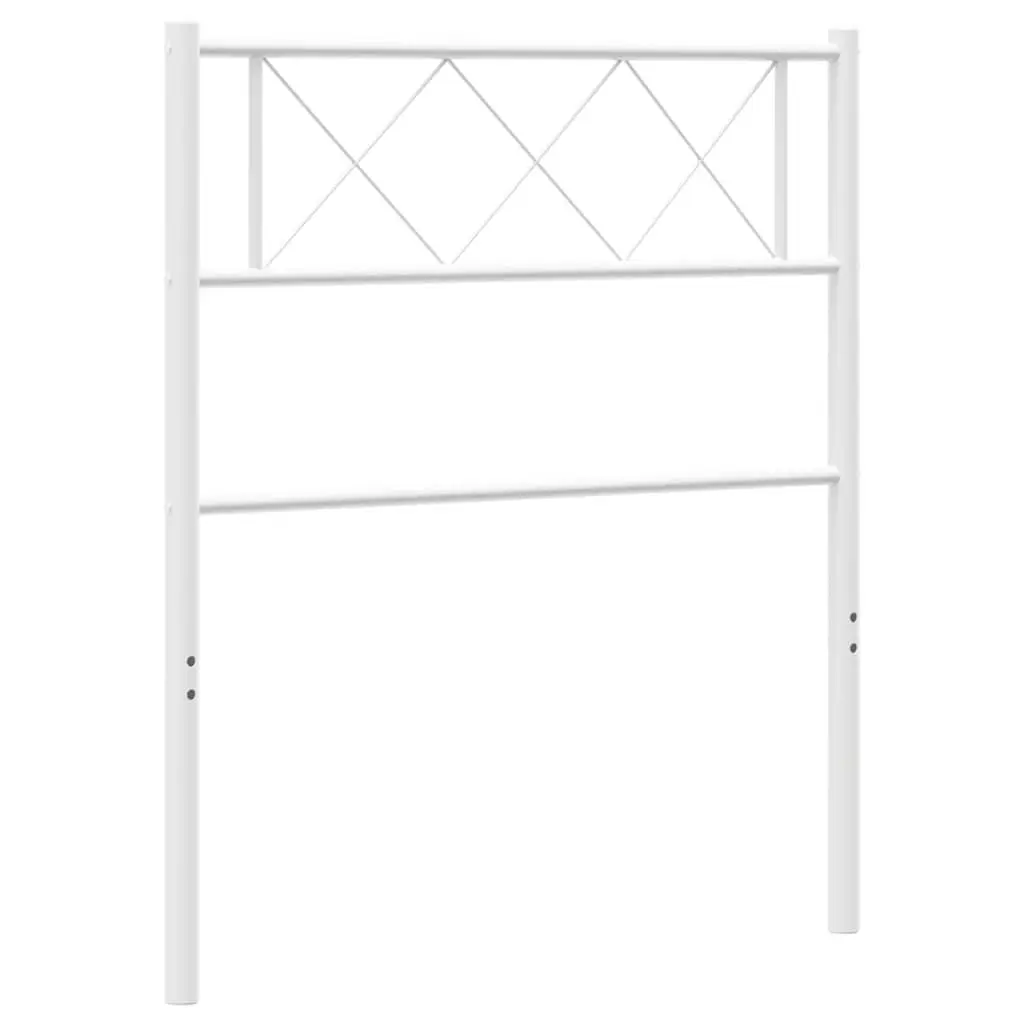 Metal Headboard White 90cm Bed Frame Head Board Bedroom Furniture Sturdy Design