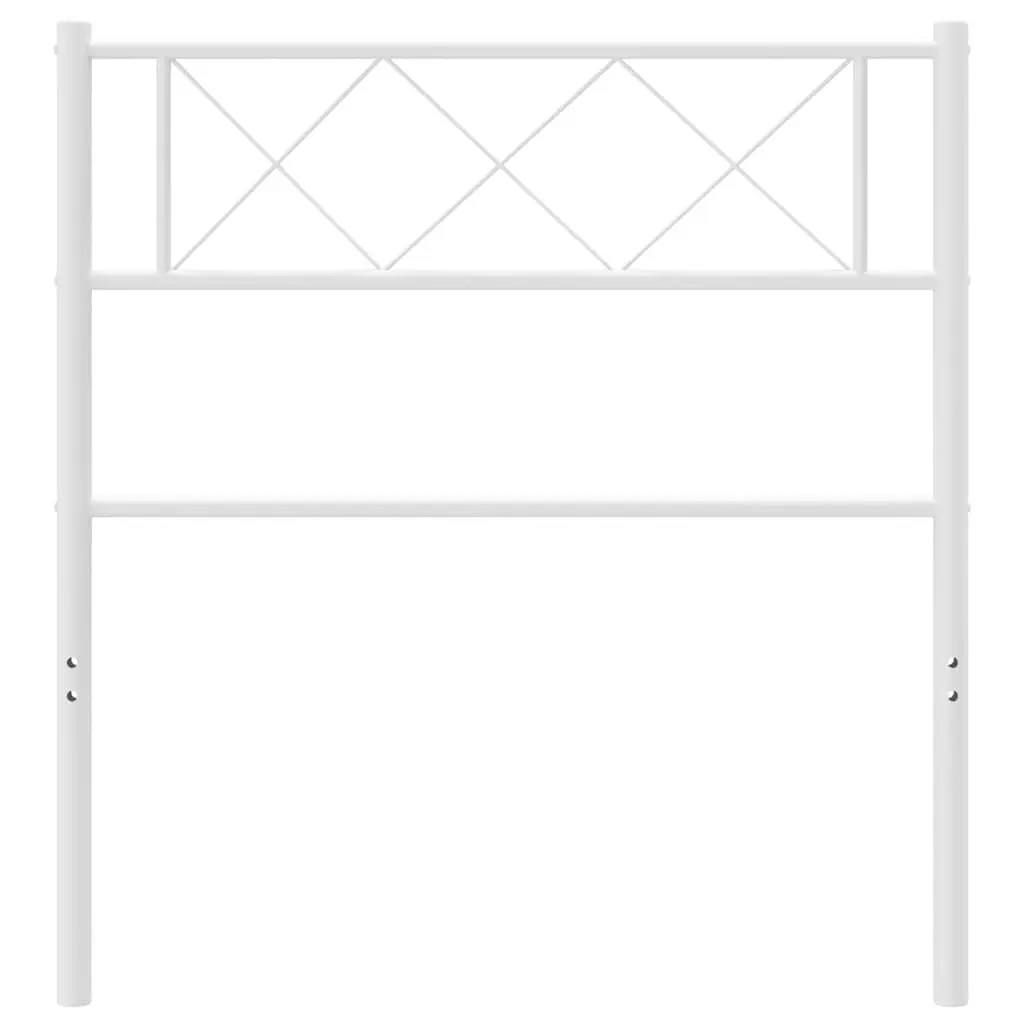 Metal Headboard White 107 cm Sturdy Steel Support