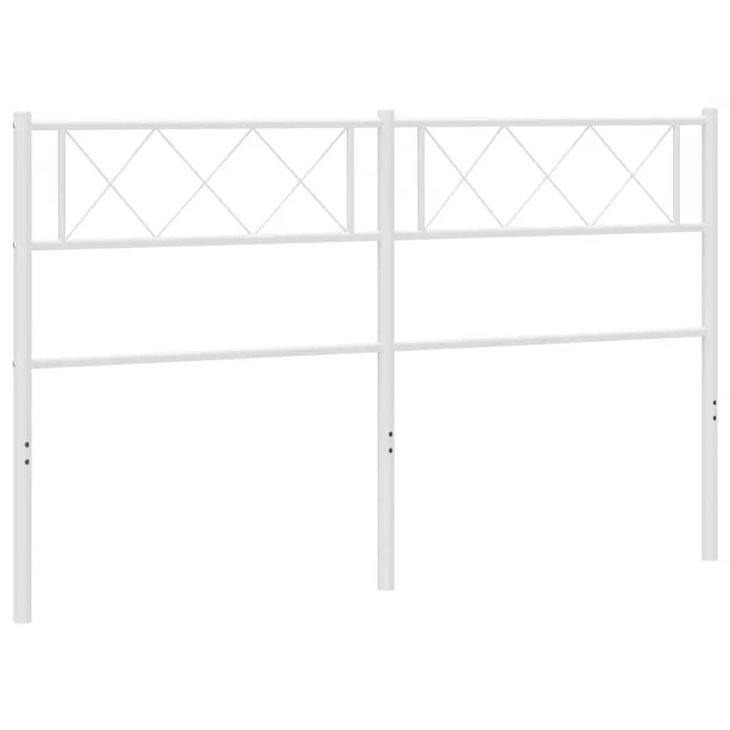 Metal Bed Headboard White 135cm Bedroom Bed Frame Replacement