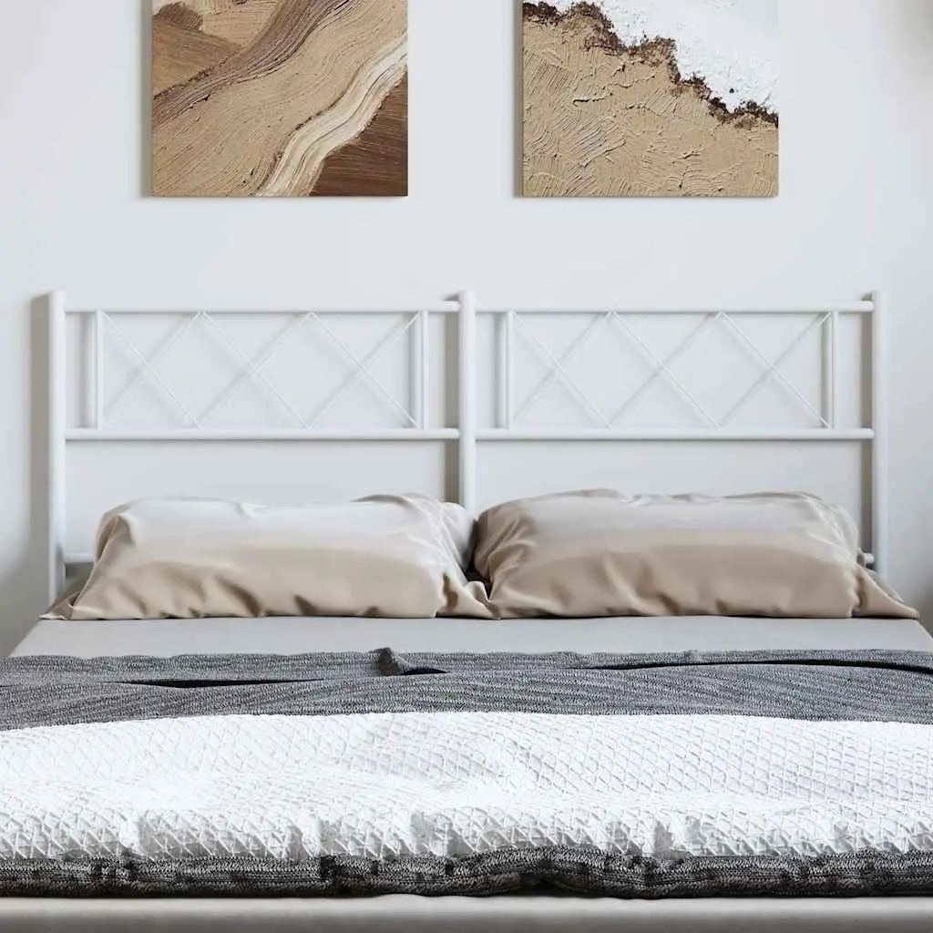Metal Bed Headboard White 135cm Bedroom Bed Frame Replacement