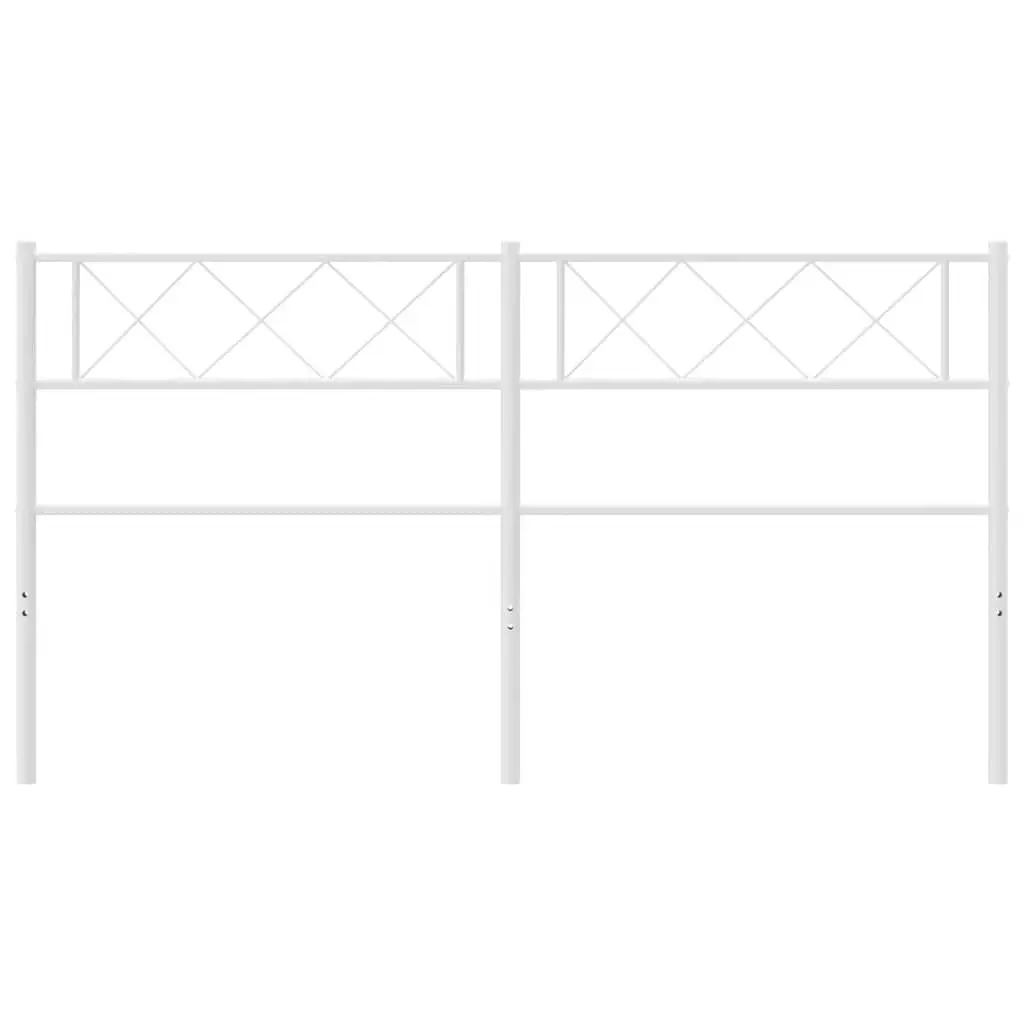 Metal Bed Headboard White 135cm Bedroom Bed Frame Replacement
