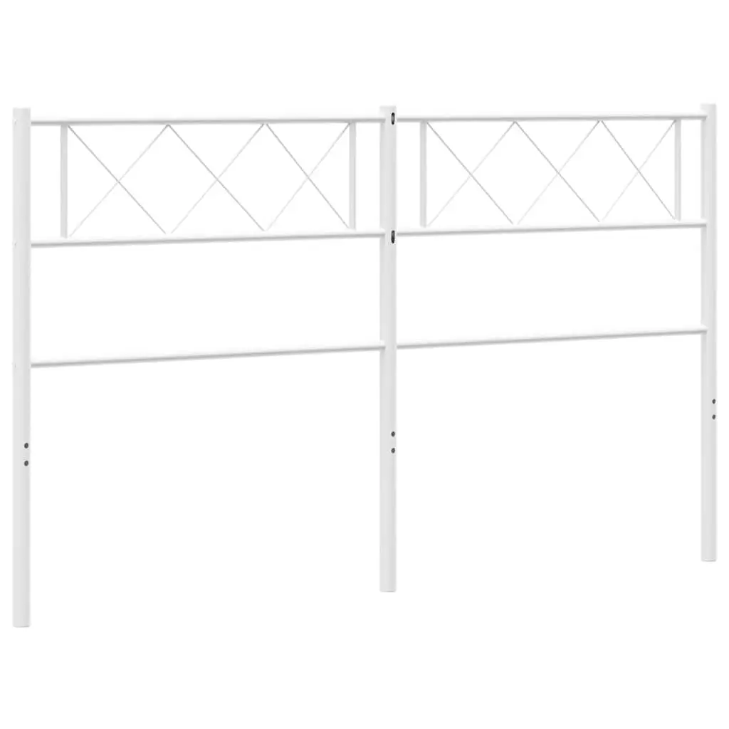 Metal Bed Headboard White 135cm Bedroom Bed Frame Replacement
