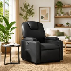 Your Perfect Black Faux Leather Reclining Armchair Awaits