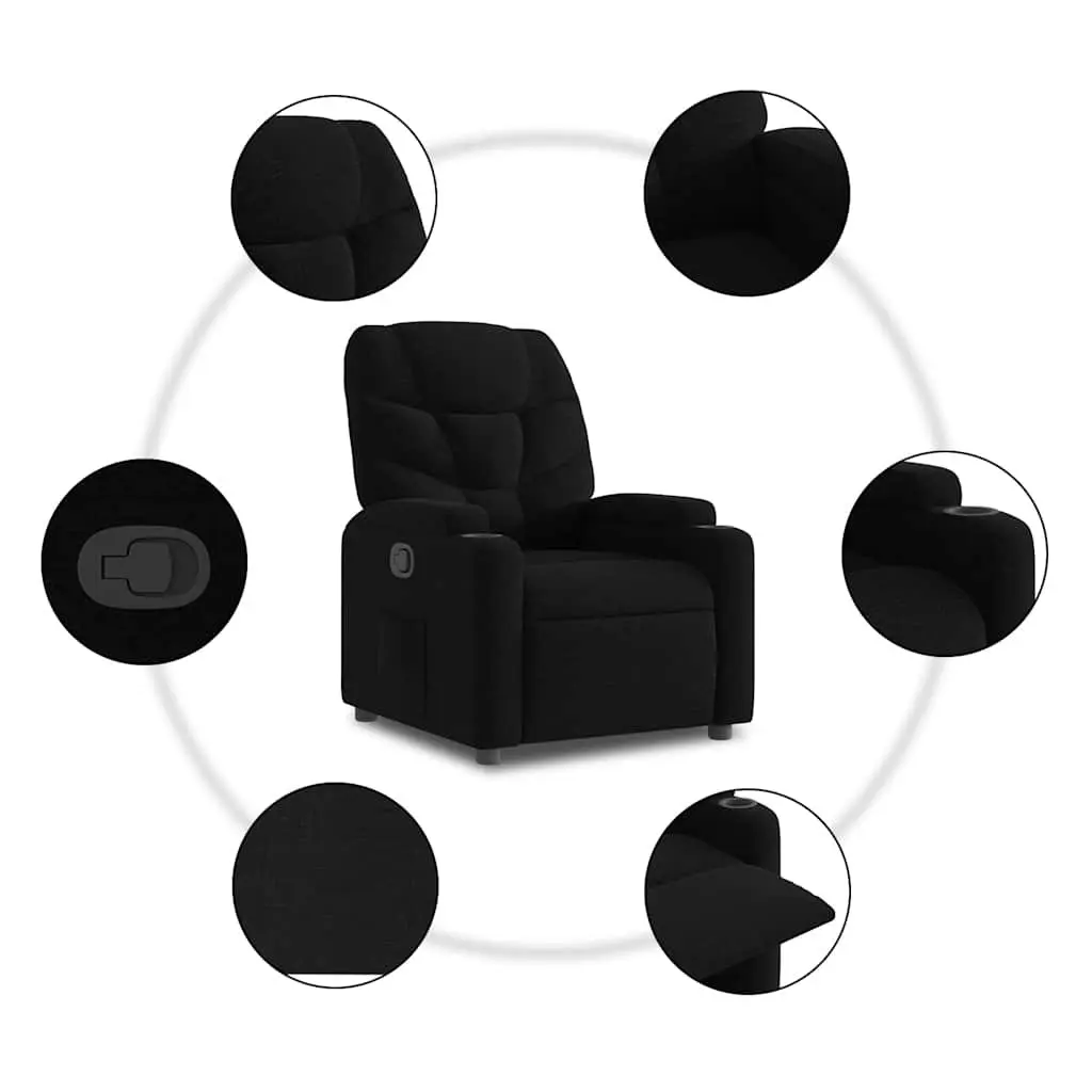 Recliner Armchair Manual Recline Fabric Lounge Chair with Cup Holders Side