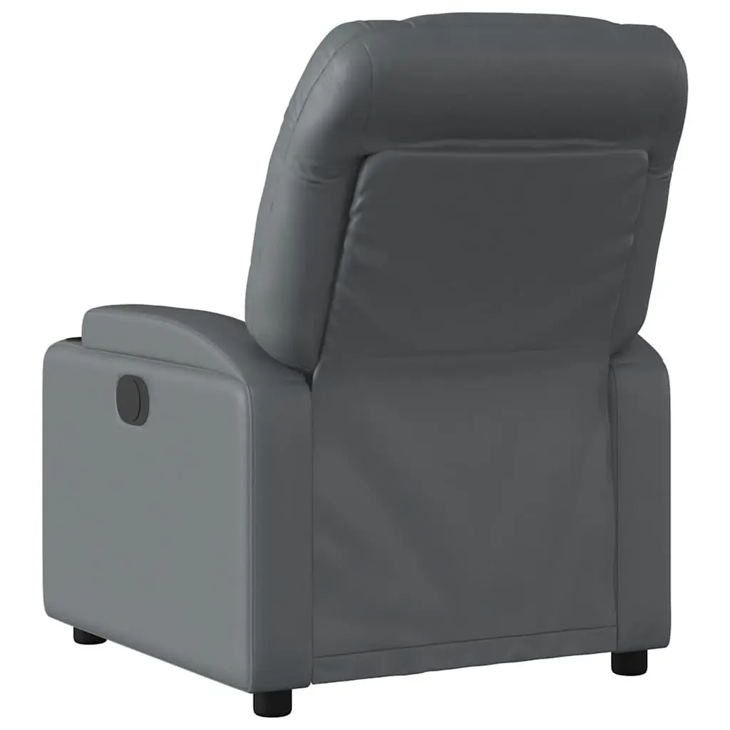 Massage Recliner Chair Manual Recline Faux Leather 135 Degrees with Cup Holders