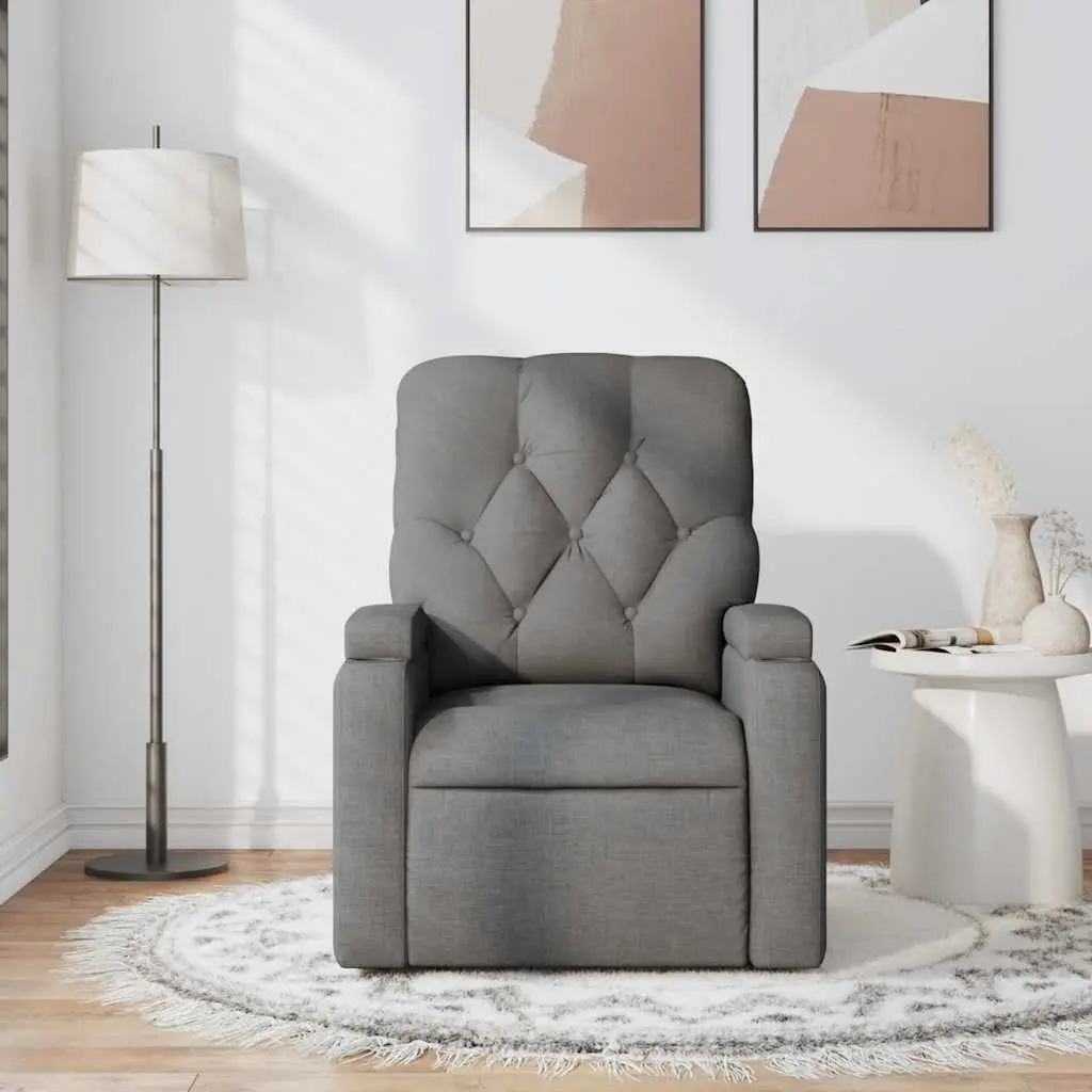 Grey Fabric Massage Recliner Chair