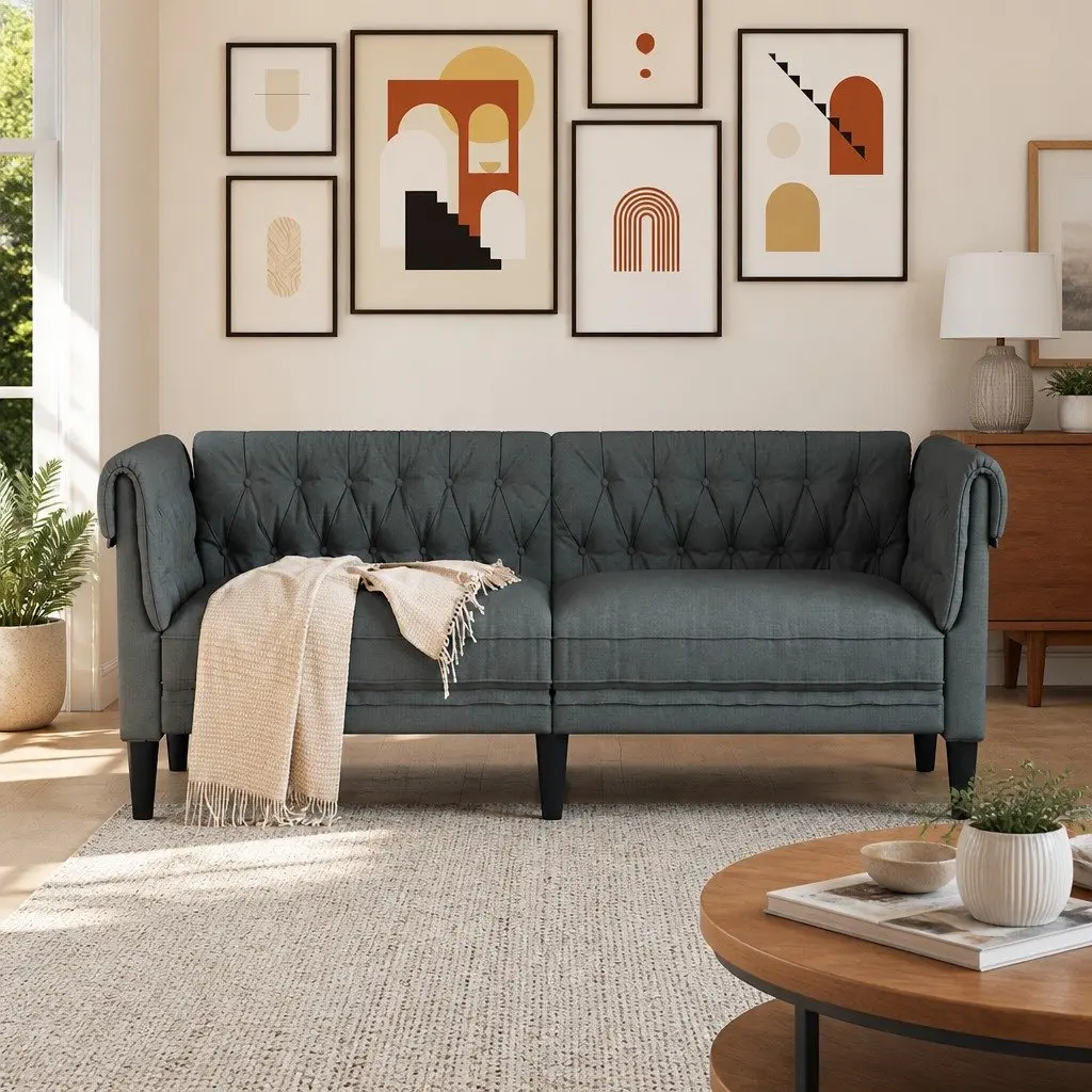 Grey Chesterfield Sofa