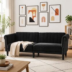 Your New Favorite 3-Seater Sofa in Black Velvet