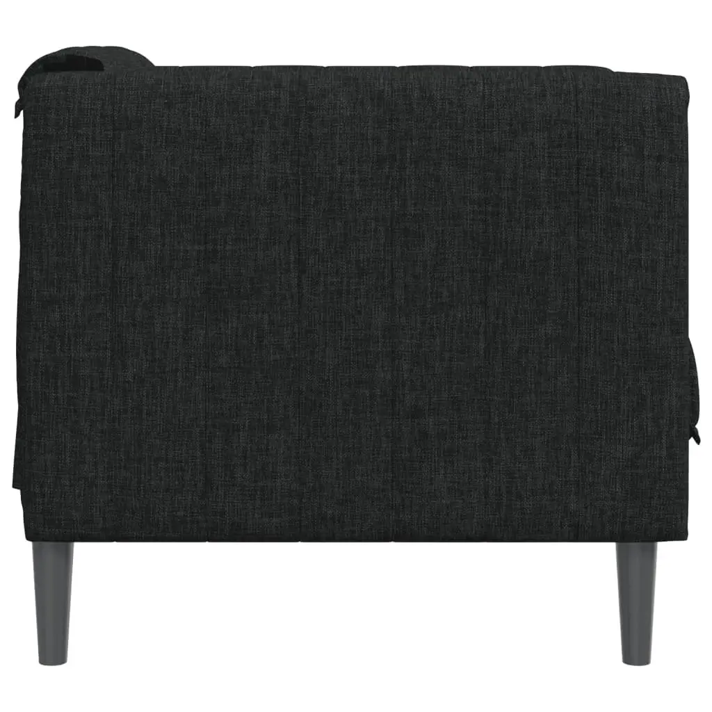 Sofa Chair Modern Black Fabric Armchair Living Room Seating