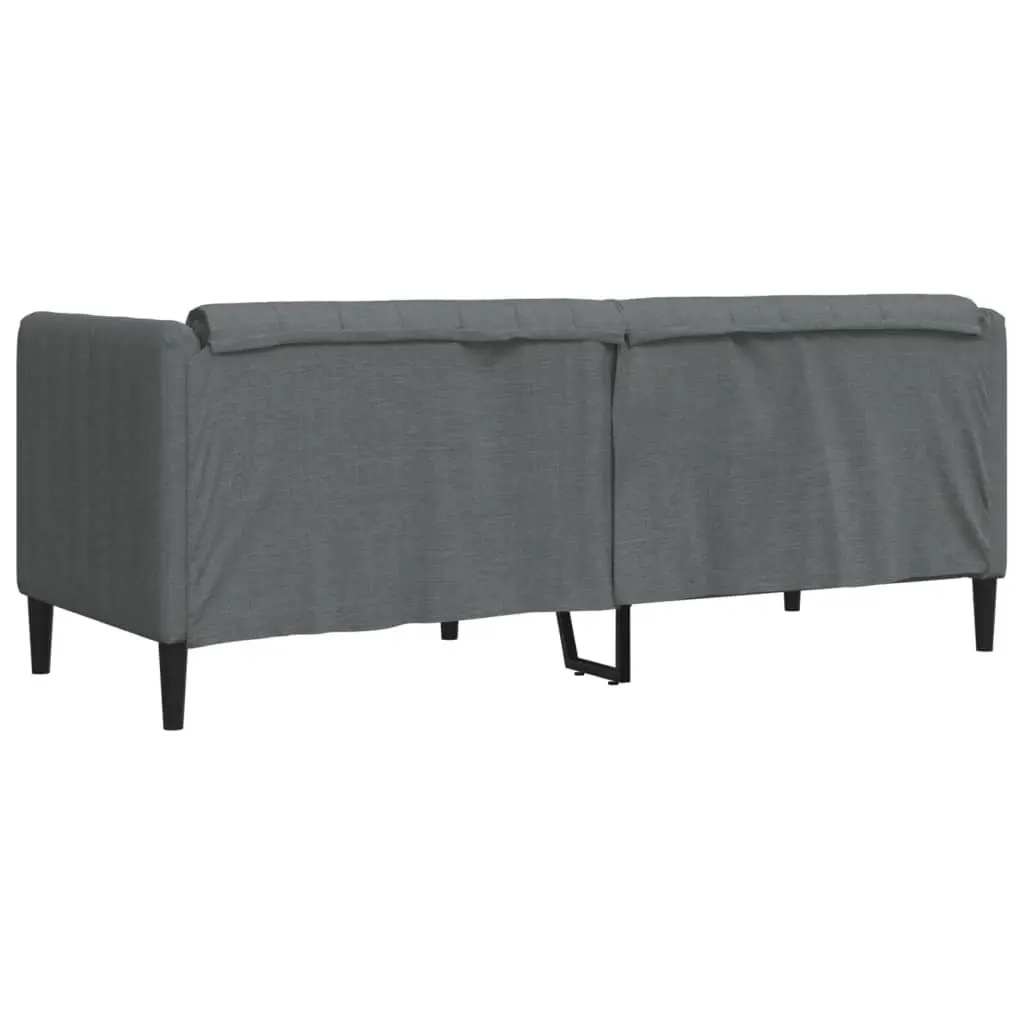 2-Seater Sofa Grey Fabric Living Room Couch Lounge Seat Modern Design