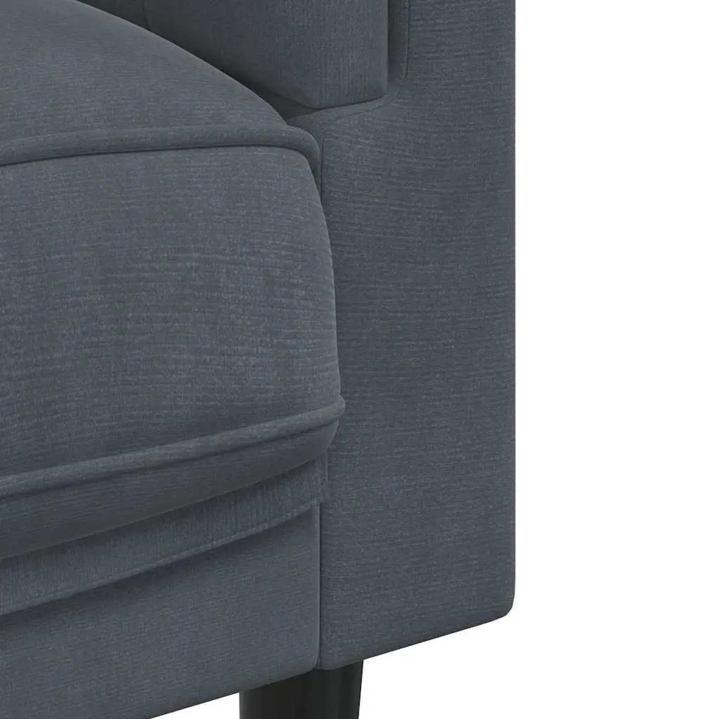 2-Seater Sofa Grey Velvet Cushions Living Room Furniture Couch Lounge Seat
