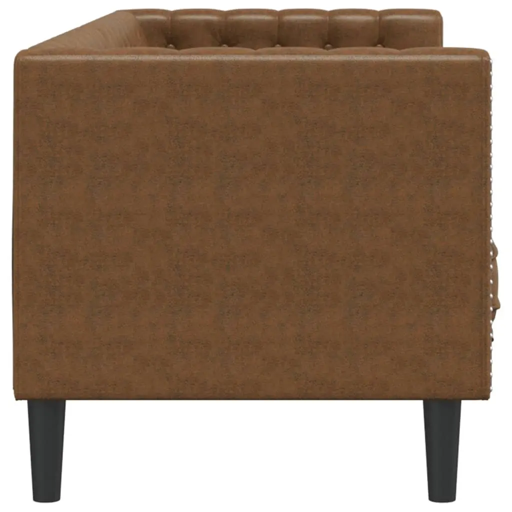 3-Seater Chesterfield Sofa in Brown