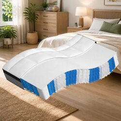 Pocket Spring Mattress King Single 107x203cm Medium Firm Support 7 Zones White