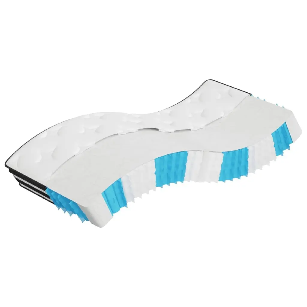 Pocket Spring Mattress Medium Firm 90x190 cm White Bedroom Sleep Foam Support