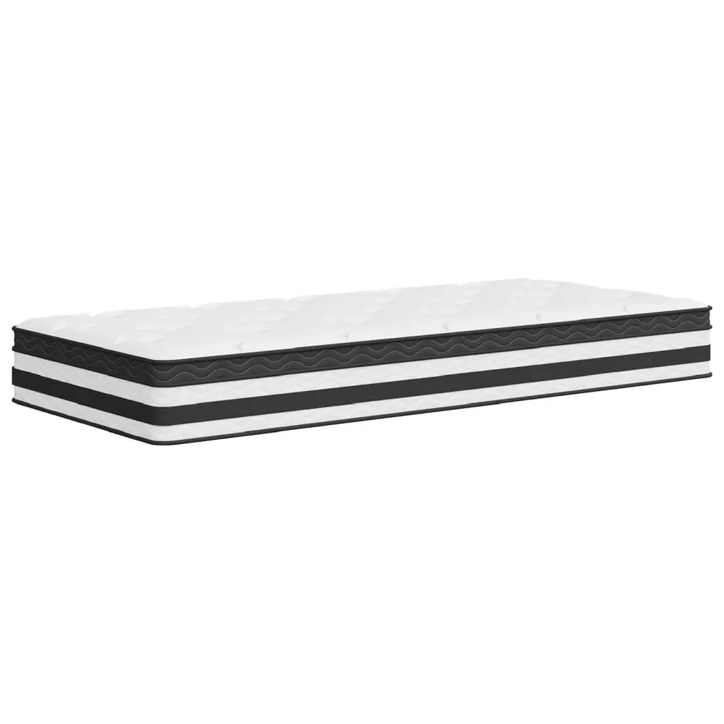 Pocket Spring Mattress Medium Firm 90x190 cm White Bedroom Sleep Foam Support