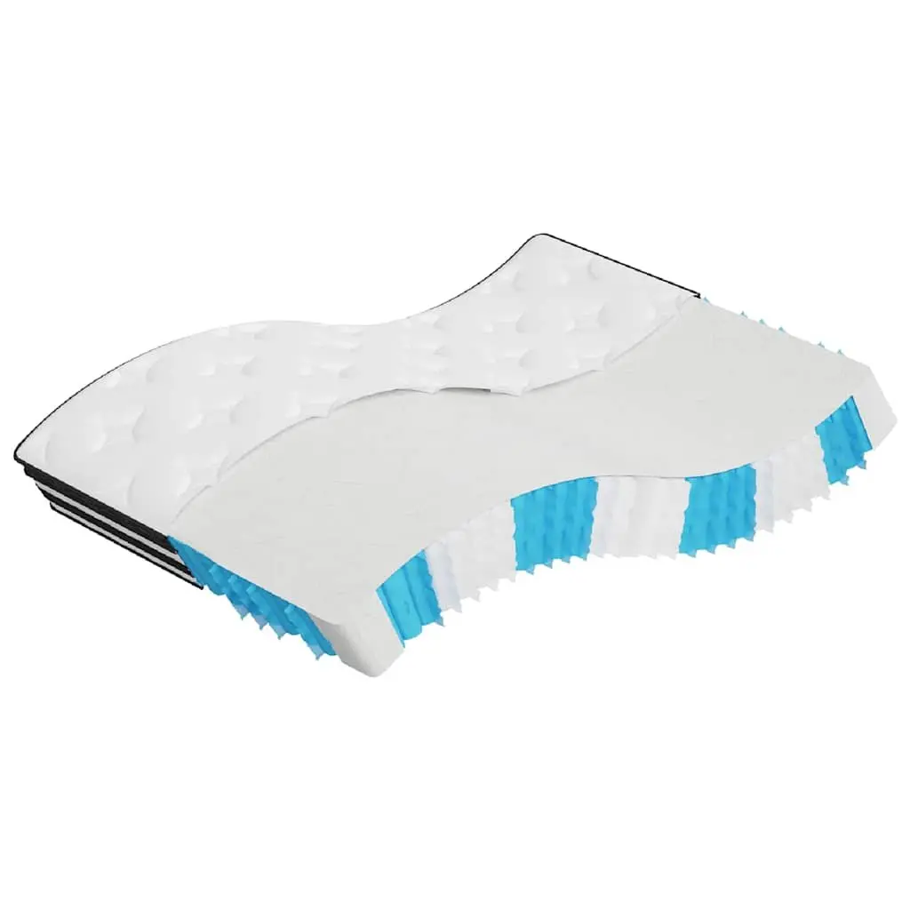 Medium Firm Pocket Spring Mattress 137x190cm White for Bedroom Sleeping Comfort