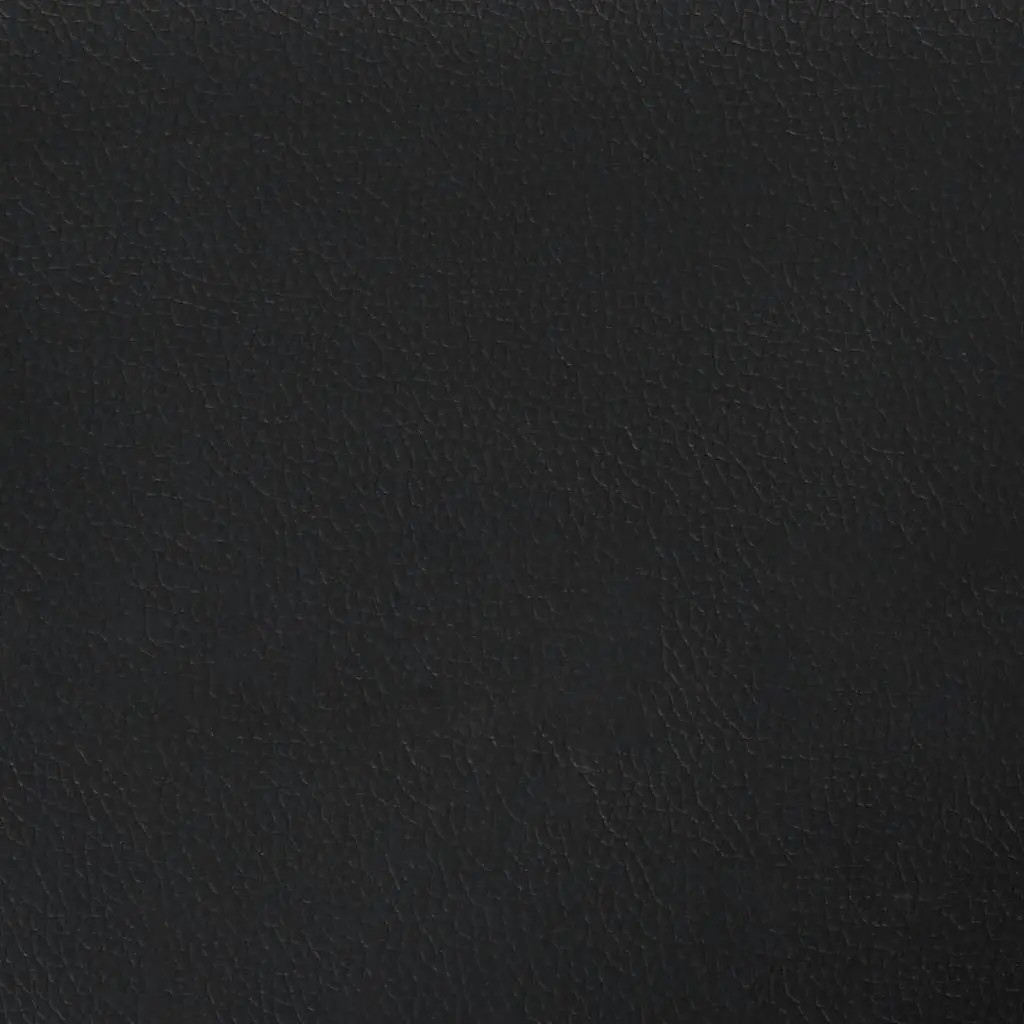 Black Bed Frame with Headboard 90x190 cm Faux Leather Modern Bedroom Furniture