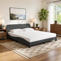 You’ll Love This Comfortable Queen Bed Frame in Dark Grey