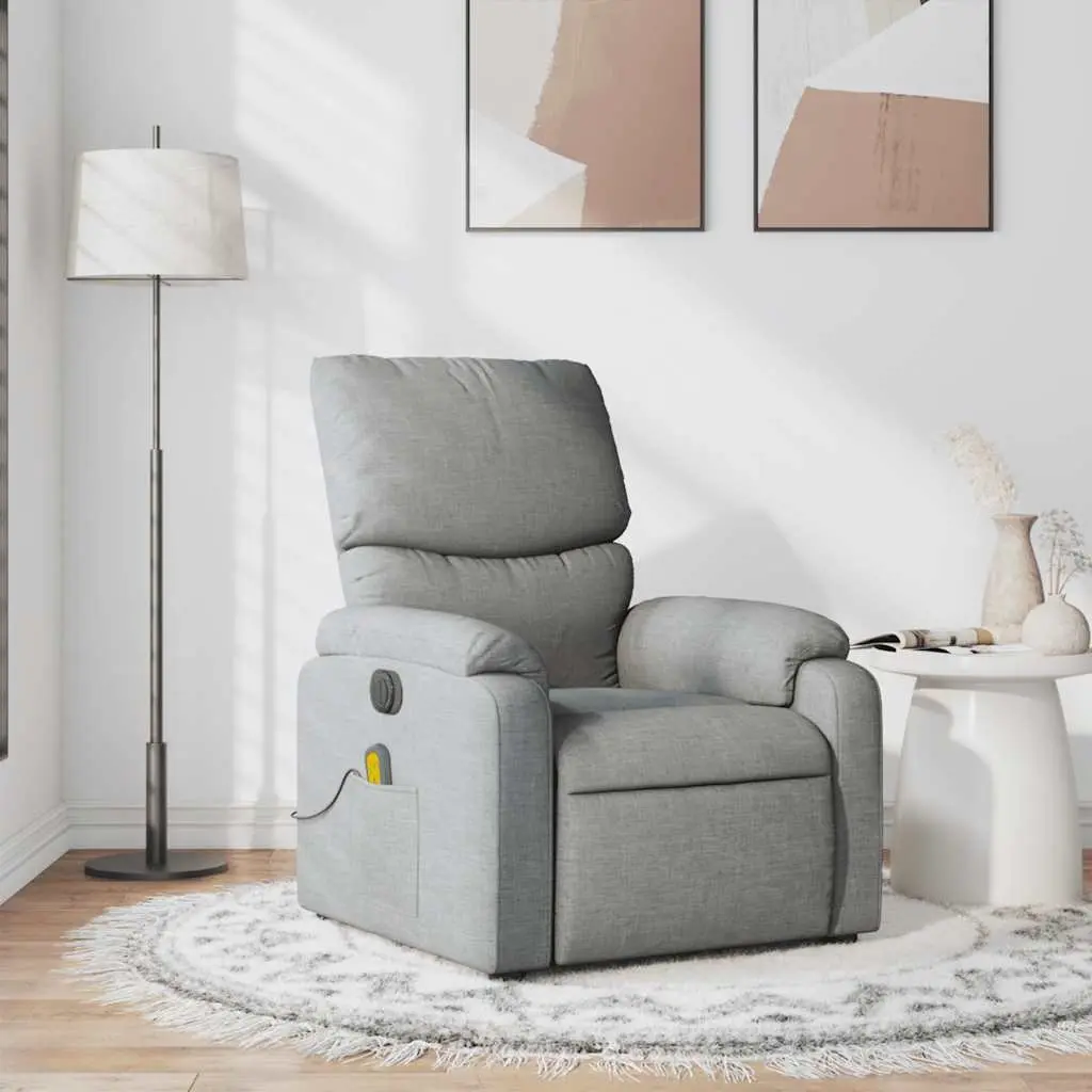 Light Grey Massage Recliner Chair