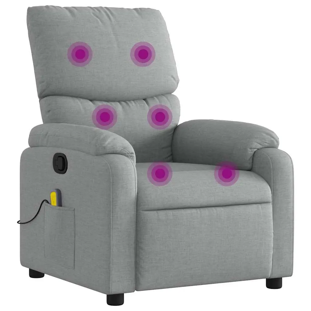 Light Grey Massage Recliner Chair