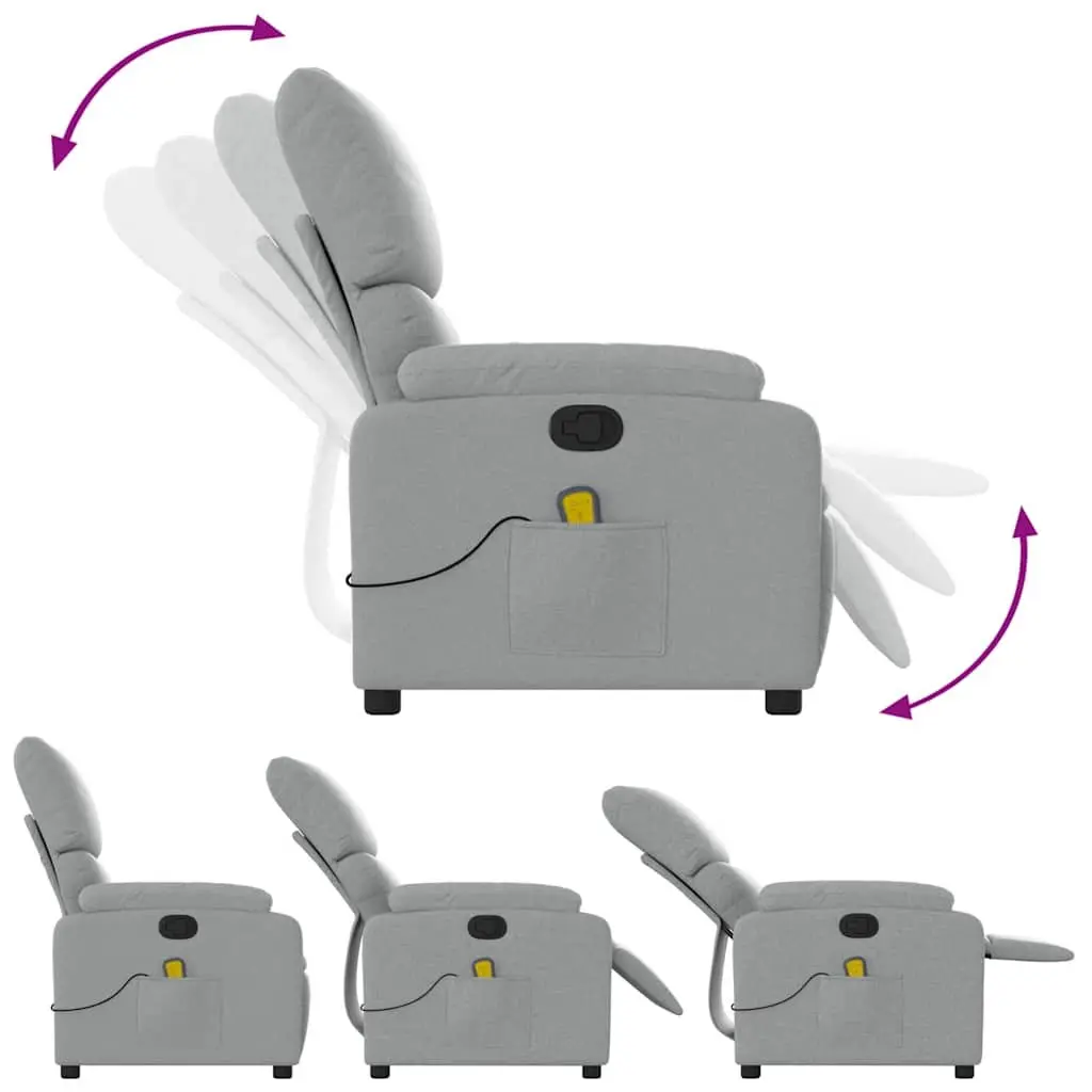 Light Grey Massage Recliner Chair