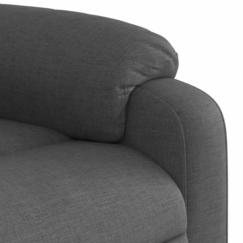 Massage Chair Manual Recliner Dark Grey Fabric Vibration Function 135 Degrees