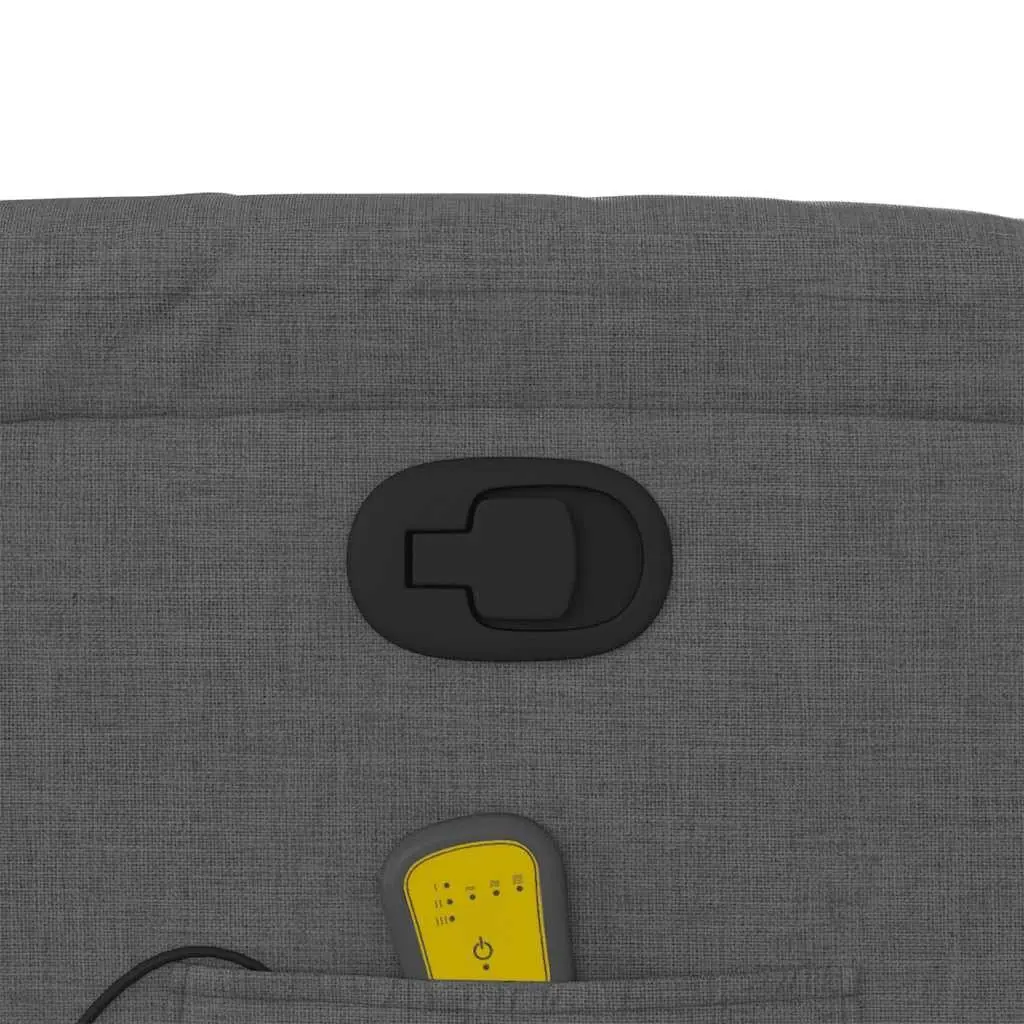 Massage Chair Manual Recliner Dark Grey Fabric Vibration Function 135 Degrees