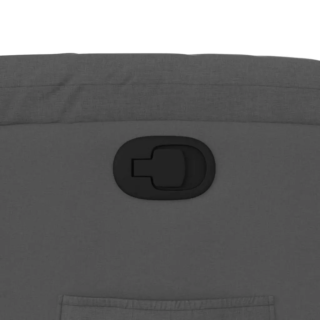 Recliner Chair Manual Reclining Dark Grey Fabric 135 Degrees