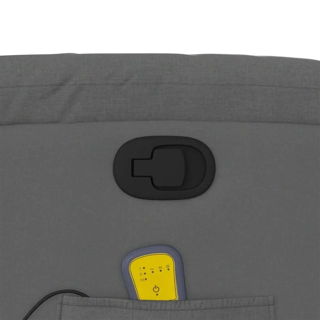 Massage Recliner Chair Manual Recline 6 Point Vibration Grey Fabric