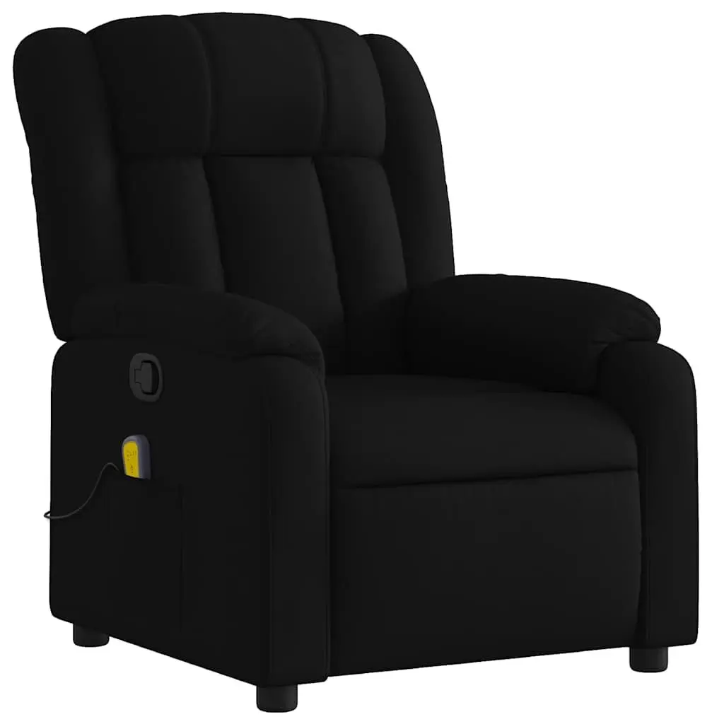 Black Fabric Massage Recliner Chair