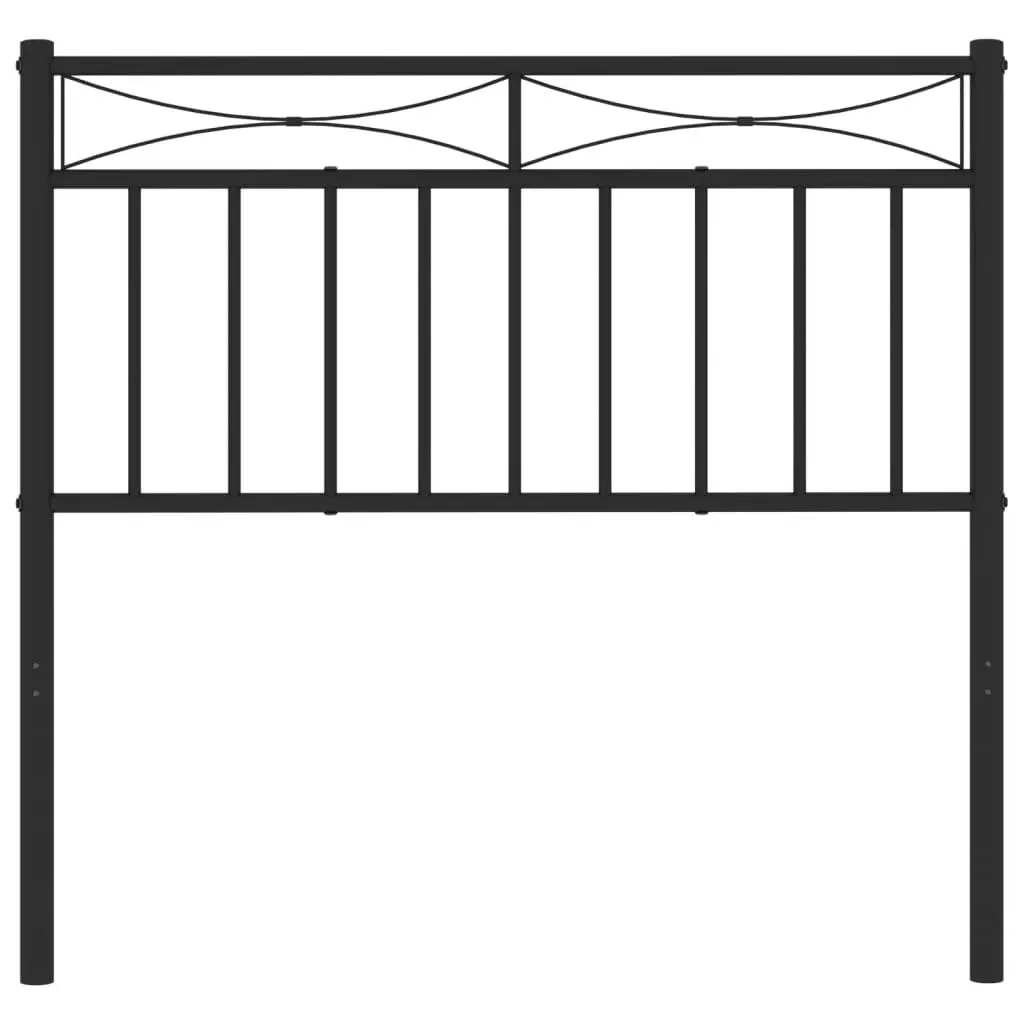 90cm Metal Headboard in Black