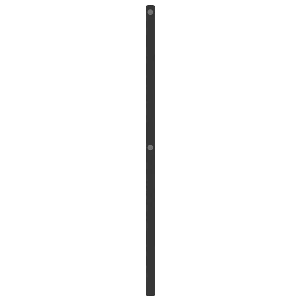 90cm Metal Headboard in Black