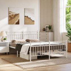 Your Ideal Metal Bed Frame: White 150x200 cm