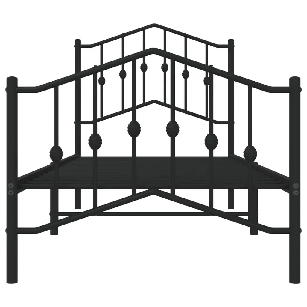 Metal Bed Frame 90x190 cm for Bedroom Comfort