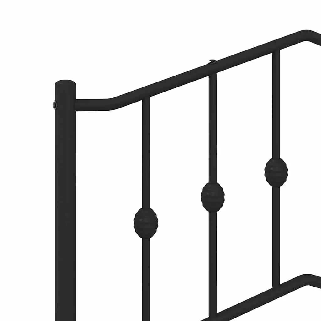 Black Metal Headboard for Comfort