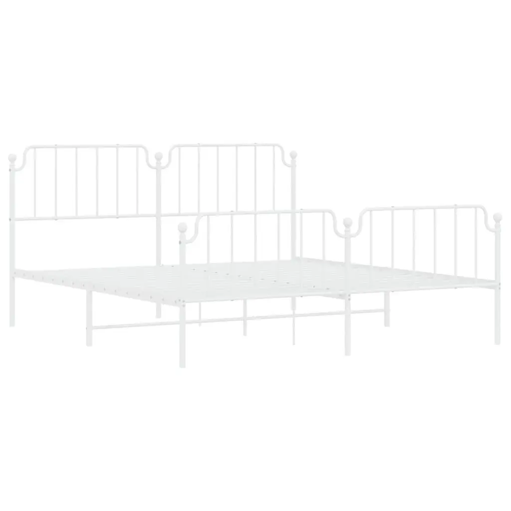 King Size Metal Bed Frame with Headboard