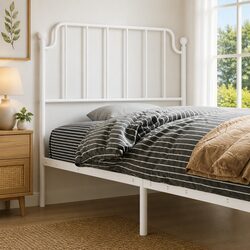Your Bedroom's New Favorite: 90cm White Metal Headboard