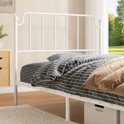 Friendly White Metal Headboard Perfect for Your Bed