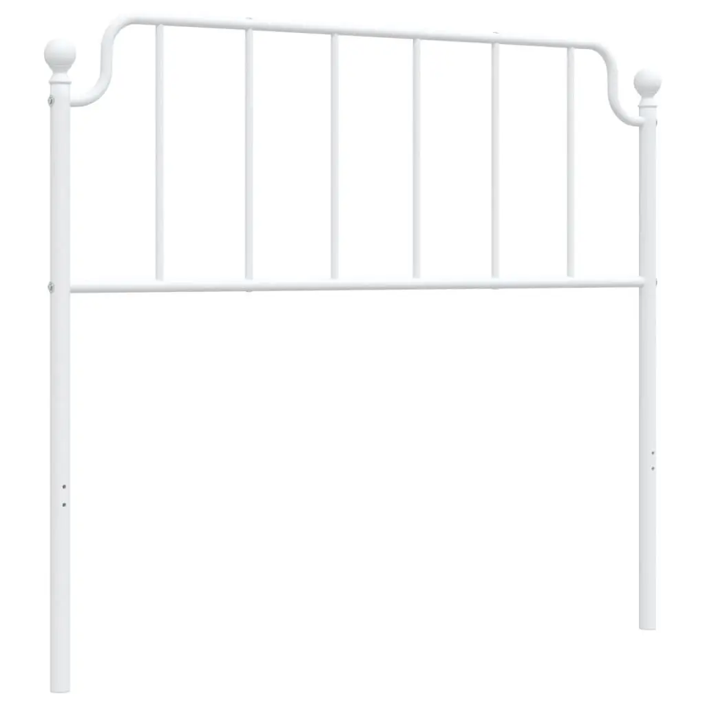 Metal Headboard White 107cm Powder Coated Steel