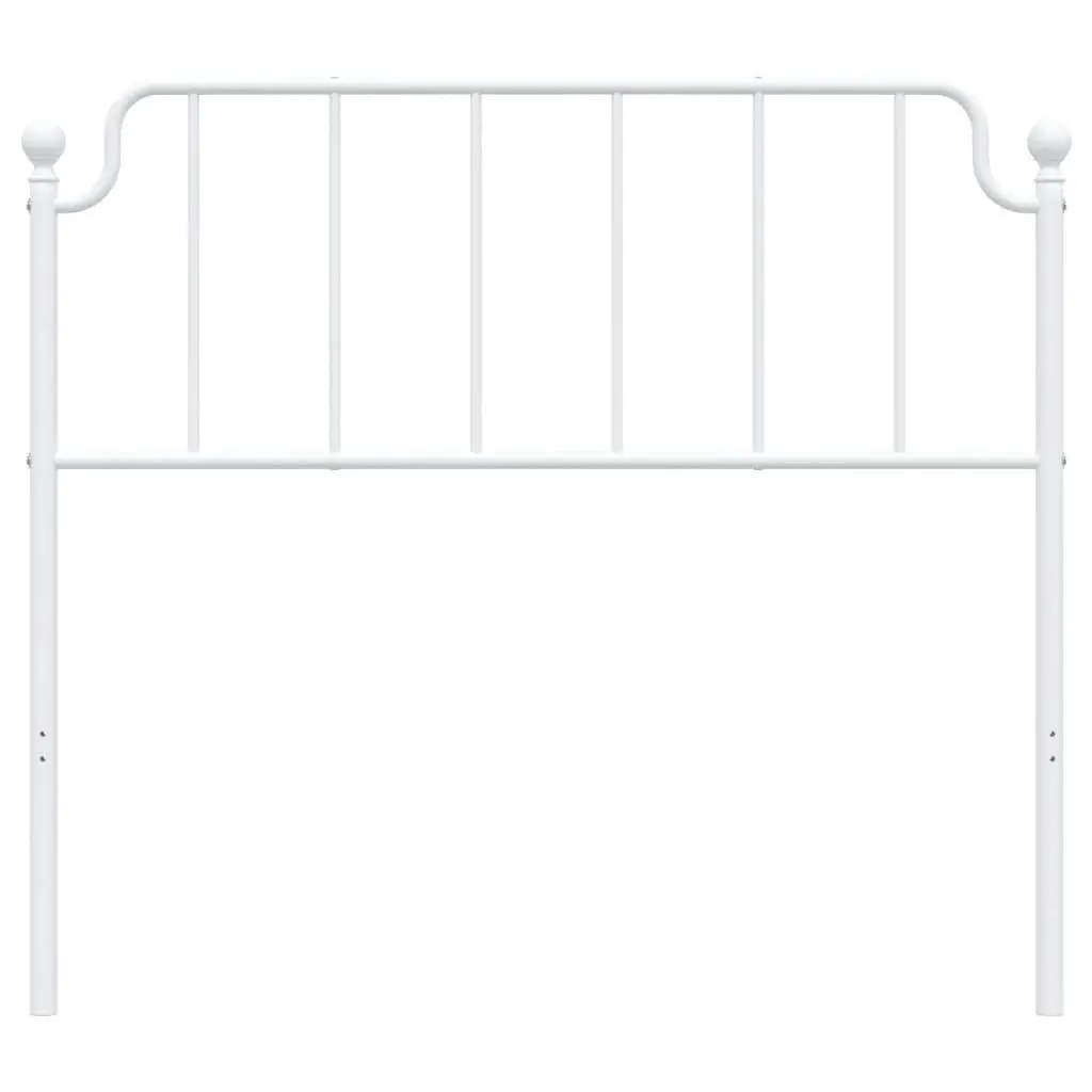 Metal Headboard White 107cm Powder Coated Steel