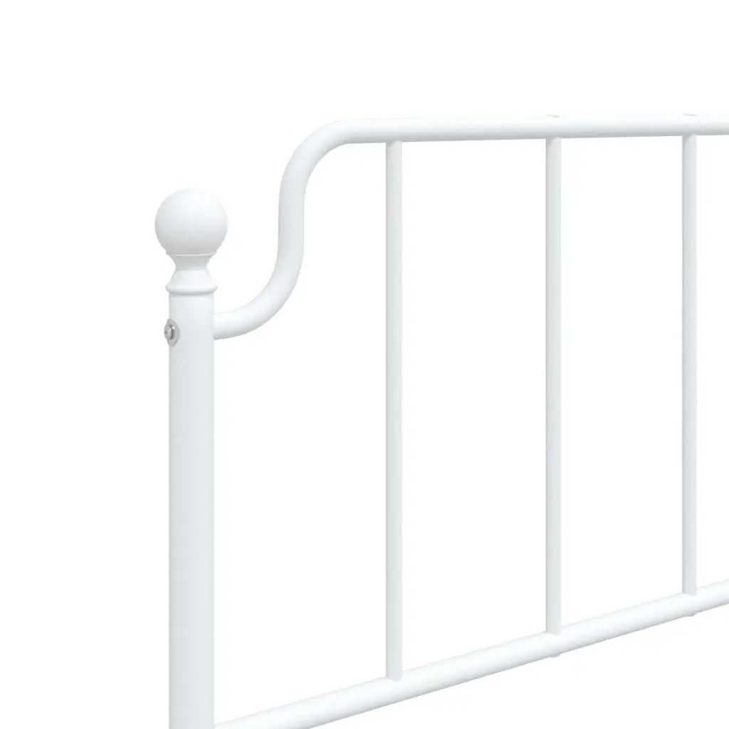 Metal Headboard White 107cm Powder Coated Steel