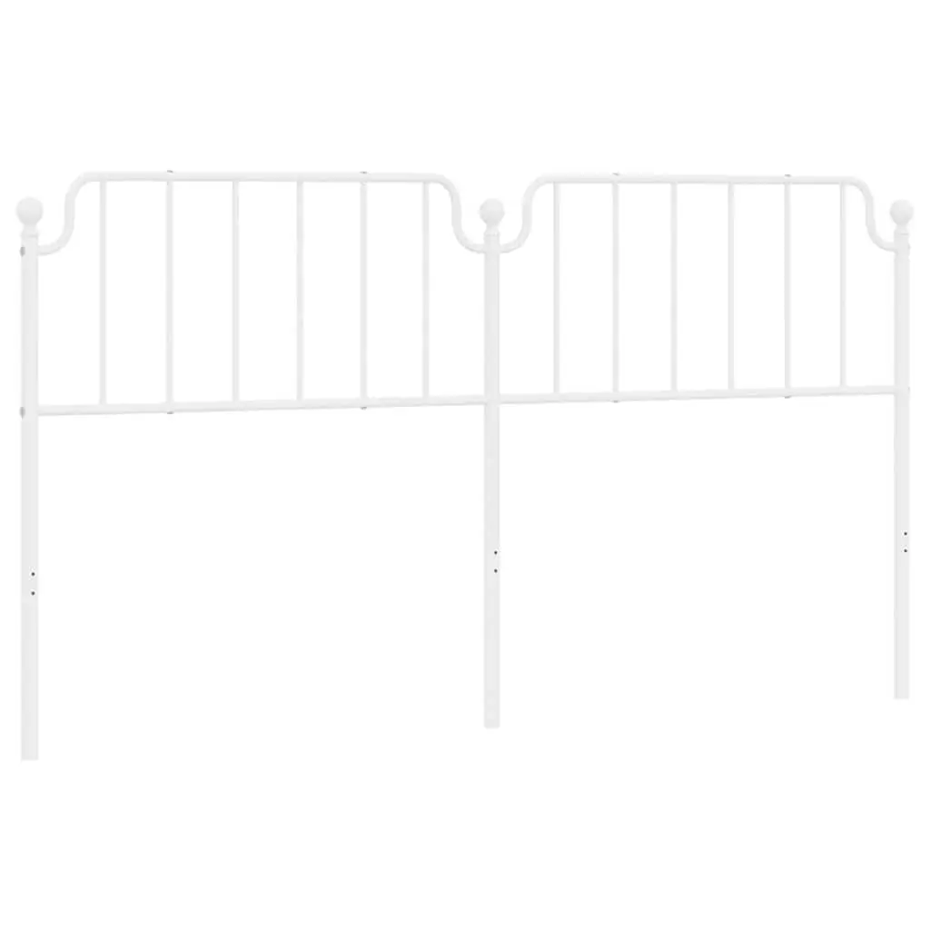 Metal Headboard White 180cm Bed Frame Head Board Support Bedroom Furniture