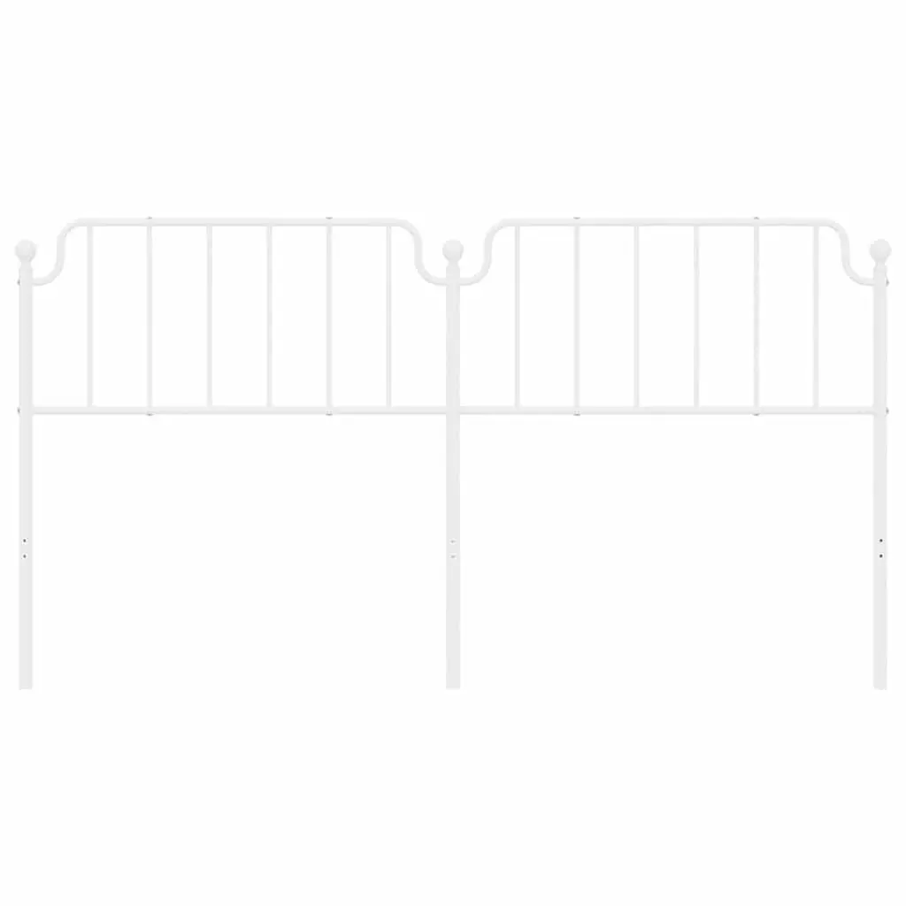 Metal Headboard White 180cm Bed Frame Head Board Support Bedroom Furniture
