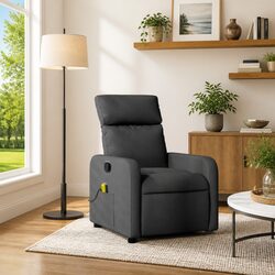 Get Cozy with the Dark Grey Massage Recliner Chair