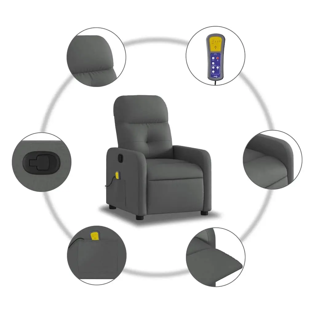 Grey Fabric Recliner Chair